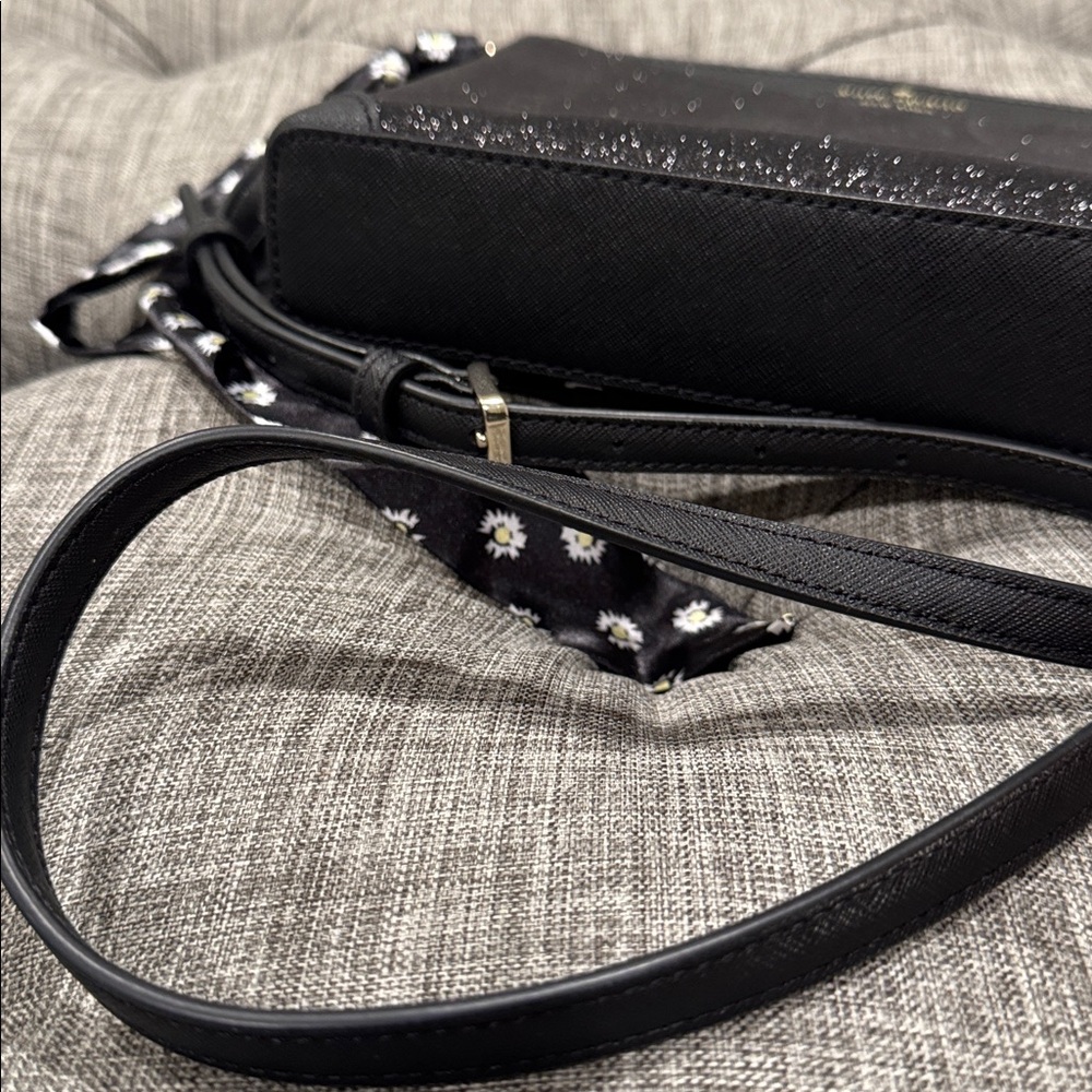 Kate Spade Bag Shimmy Glitter Black Sparkle Crossbody - Picture 15 of 17